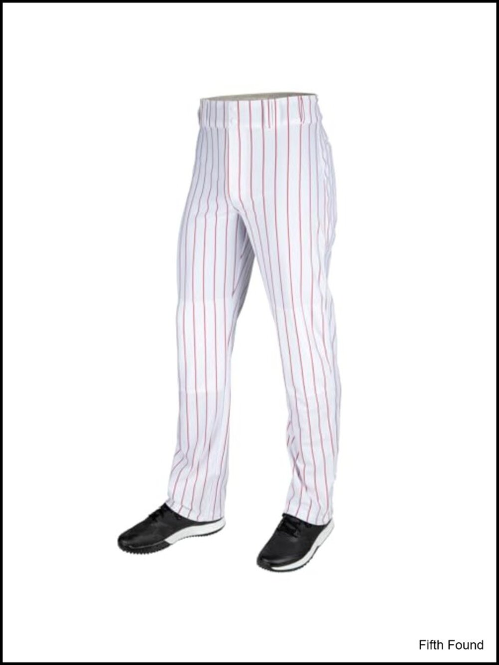 Men's Baseball Pants with Pinstripes - Open Bottom Straight Leg Adjustable